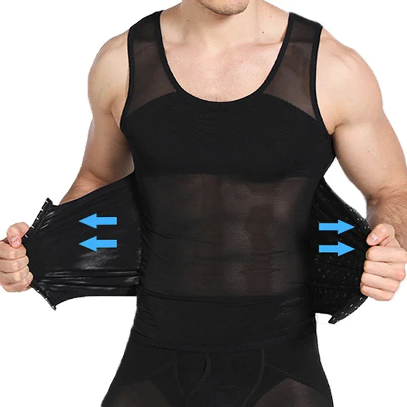 Mens Compression Vest Body Shaper Abdomen Tummy Slimming Sheath Shapewear Gynecomastia Underwear Corset Waist Trainer Tank Tops