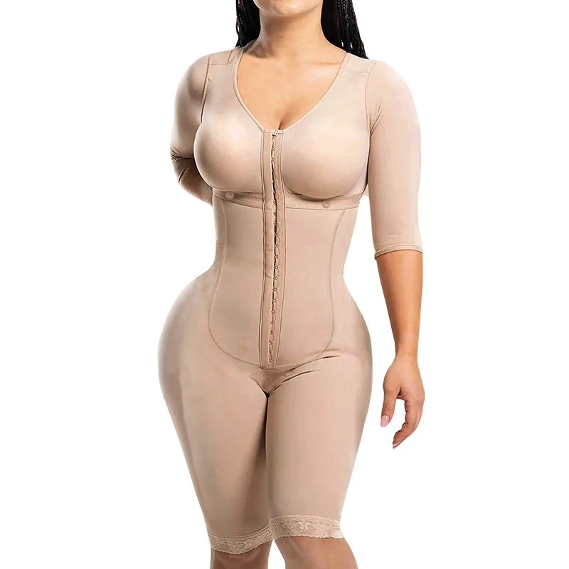 Full Body Colombian Girdles Shaper High Compression Bodysuits Postoperative Postpartum Lipo Arm Slimmer Waist Reducing Shapewear