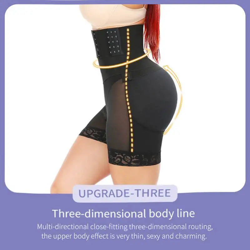 Flat Belly Body Shaper Women Tummy Control Butt Lifter Panties with Removable Bandage Wrap Belt Slimming Sheath Shorts Shapewear