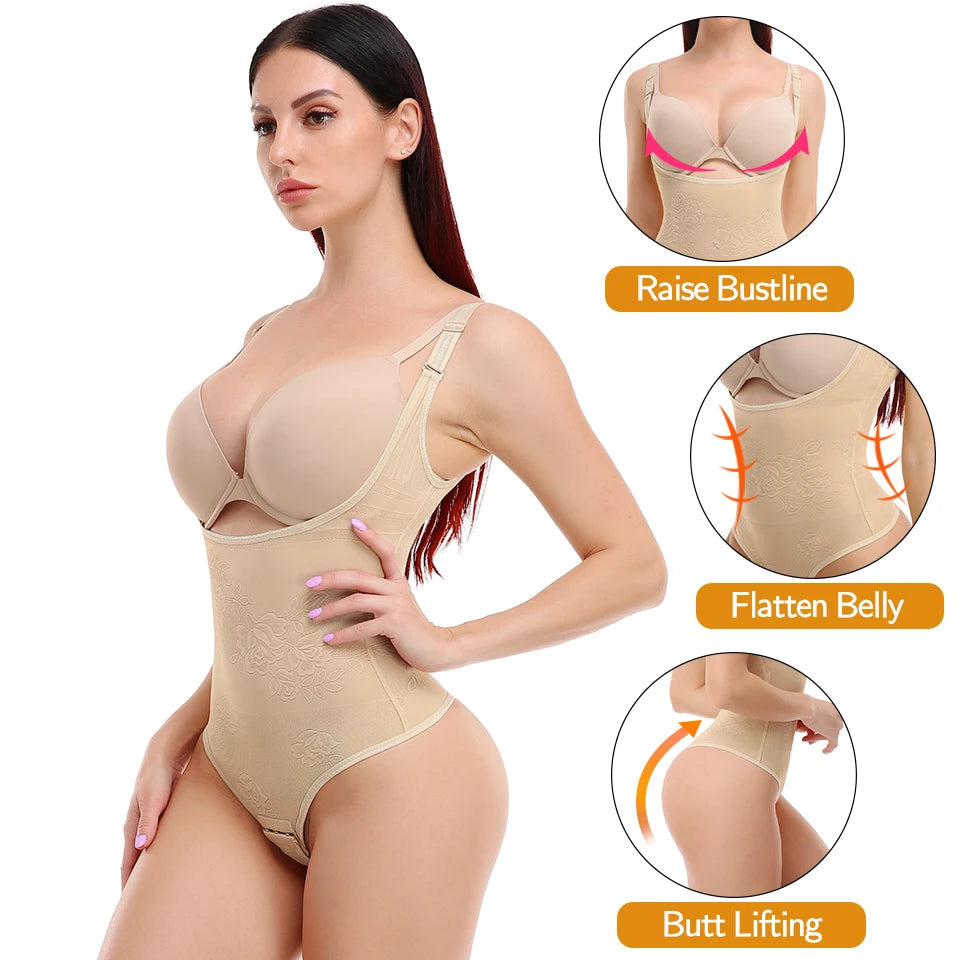 Women Shapewear Bodysuit New Tummy Control Shapewear Waist Trainer Thong Body Shaper Fajas Colombianas Slimming Underwear