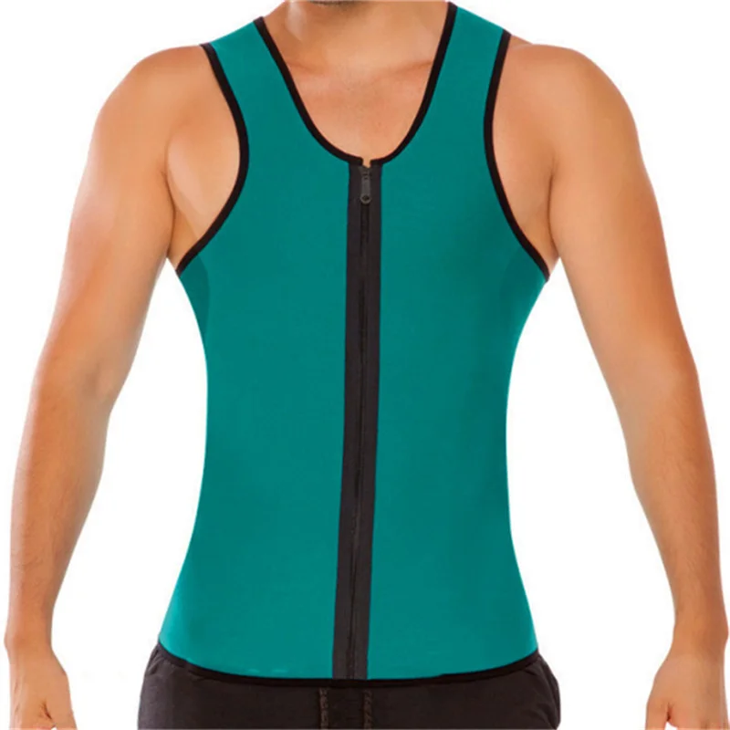 Men Slimming Vest Sauna Sweat Body Shaper Workout Weight Loss Tank Tops Abdomen Control Waist Trainer Fat Burning Shapewear