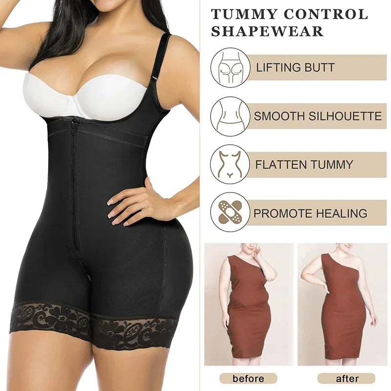 AfruliA Fajas Colombian Girdles Waist Trainer Full Body Shaper Slimming Sheath Belt Butt Lifter Control Panties Corset Shapewear