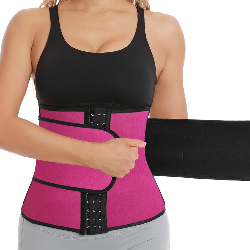Women Sweat Suits Fat Burning Sauna Suit Waist Trainer Belt Tummy Control Workout Waist Cincher Gym Girdles Sport Waist Trimmer