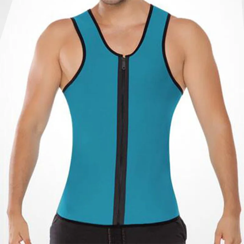 Men Slimming Vest Sauna Sweat Body Shaper Workout Weight Loss Tank Tops Abdomen Control Waist Trainer Fat Burning Shapewear
