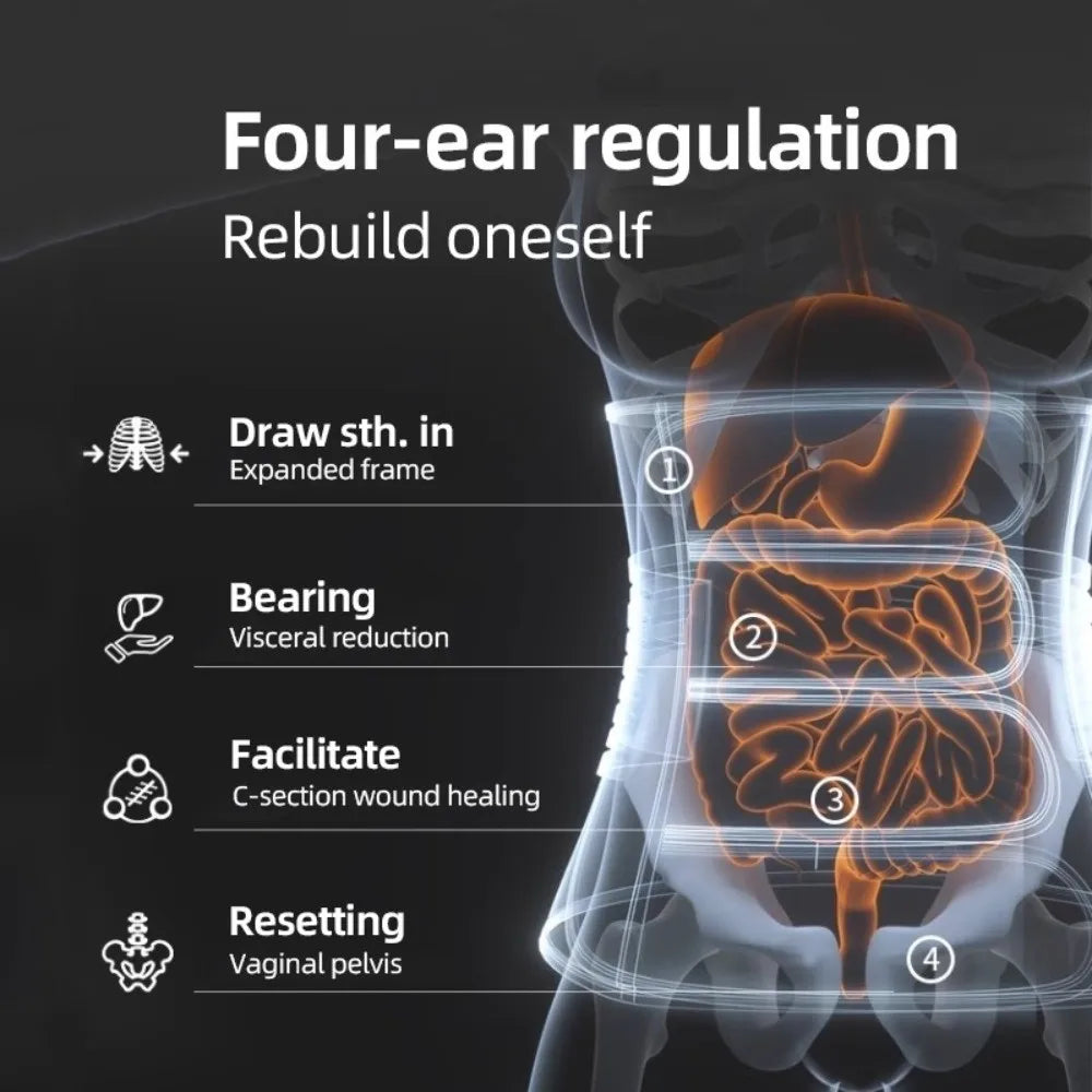 Simple Seamless Postpartum Body Shaper Belly Contracting Tummy Control Waist Trainer Solid Color Elastic Slimming Shapewear Lady