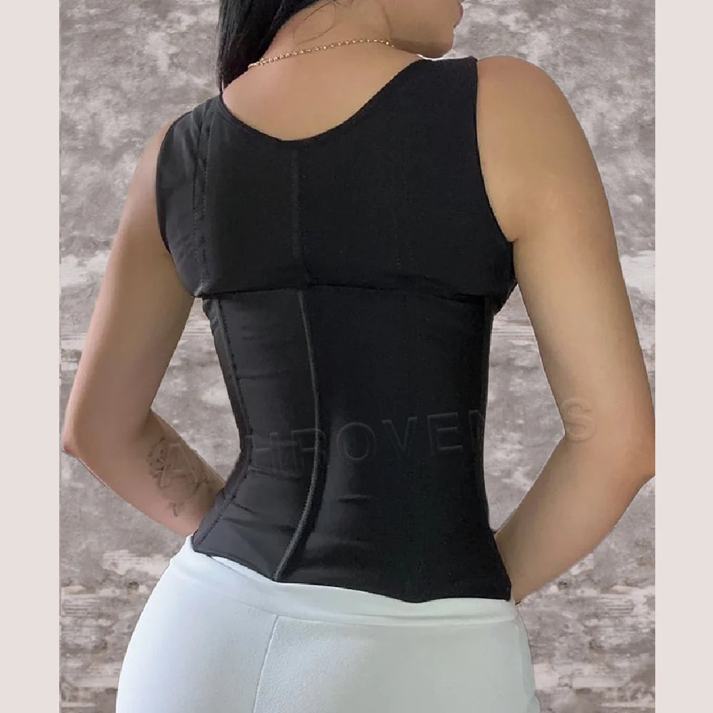 Fajas Colombianas Women Front Zipper and Hook-eyes inside Design Waist Trainer Tops Slimming Shaper Vest Belt Flat Belly Corset