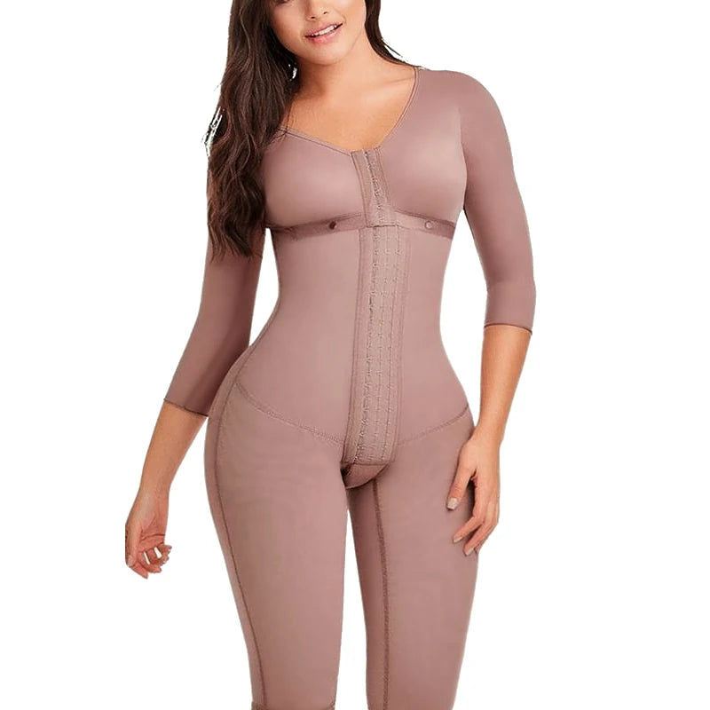 Full Body Colombian Girdles Shaper High Compression Bodysuits Postoperative Postpartum Lipo Arm Slimmer Waist Reducing Shapewear