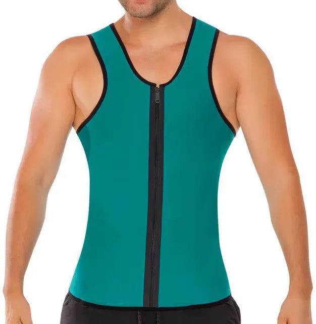 Men Slimming Vest Sauna Sweat Body Shaper Workout Weight Loss Tank Tops Abdomen Control Waist Trainer Fat Burning Shapewear