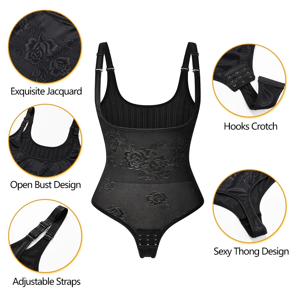Women Shapewear Bodysuit New Tummy Control Shapewear Waist Trainer Thong Body Shaper Fajas Colombianas Slimming Underwear