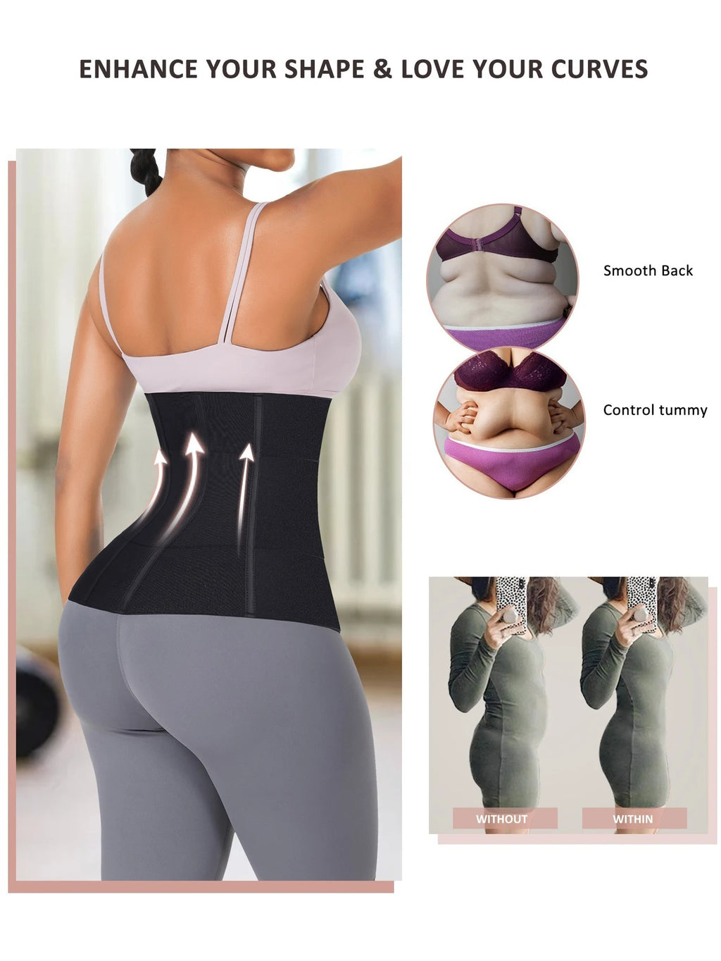Waist Trainer Corset Women Slimming Waist Belt Body Shaper Shapewear Tummy Control Modeling Strap Bandage Wrap Flat Belly