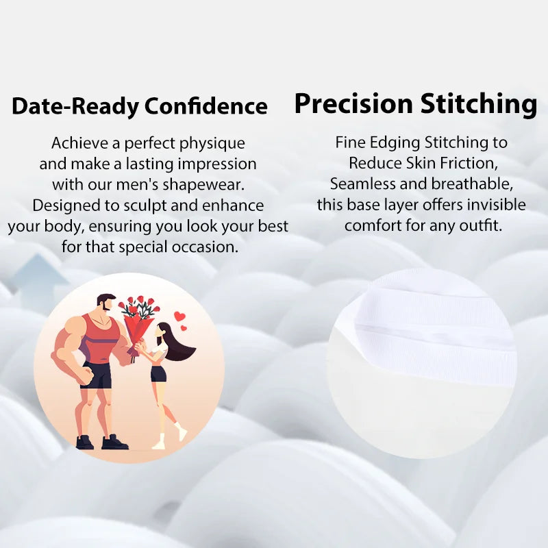 Miss Moly Mens Slimming Compression Shirt Sleeveless Shapewear Sexy U Neck Waist Trainer Tank Top Belly Control Fitness