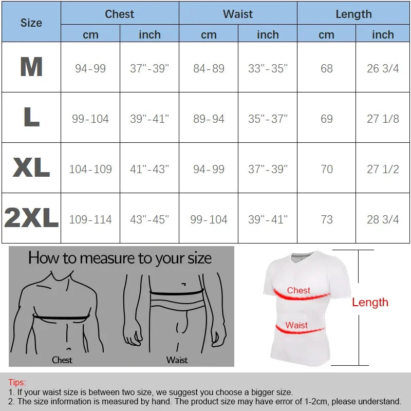 Men V Neck Compression Shirts Short Sleeved Body Shaper Slimming Undershirt Workout Abs Abdomen Tummy Control Shapewear Tops
